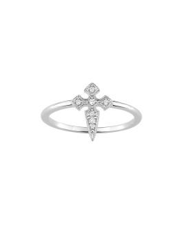 Bague Femme - Or 18 Carats - Diamant 0,04 Carats