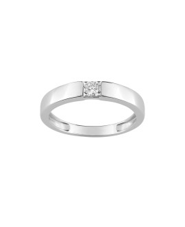 Bague Femme - Or 18 Carats - Diamant 0,06 Carats