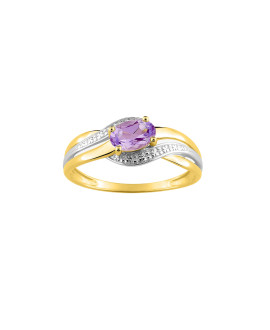Bague Femme - améthyste - Or 18 Carats