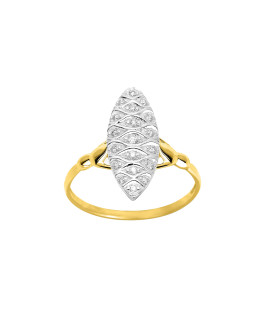 Bague Femme - Or 18 Carats - Diamant 0,11 Carats
