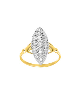 Bague Femme - Or 18 Carats - Diamant 0,21 Carats