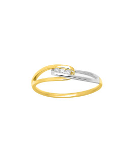 Bague Femme - Or 18 Carats - Diamant 0,03 Carats