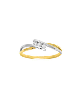 Bague Femme - Or 18 Carats - Diamant 0,08 Carats