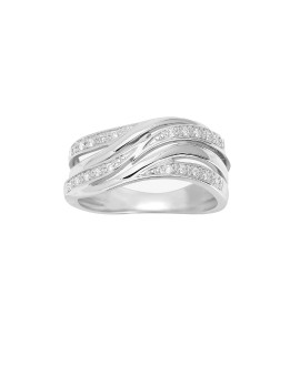 Bague Femme - Or 18 Carats - Diamant 0,09 Carats