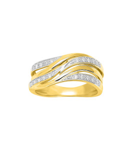Bague Femme - Or 18 Carats - Diamant 0,09 Carats