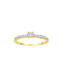 Bague Femme - Oxyde de zirconium - Plaqué Or