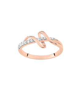 Bague Femme - Oxyde de zirconium - Plaqué Or Rose