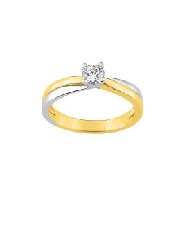Bague Femme - Oxyde de zirconium - Plaqué Or