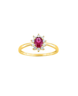 Bague Femme - Oxyde de zirconium - Plaqué Or