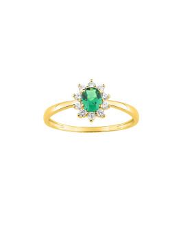 Bague Femme - Oxyde de zirconium - Plaqué Or