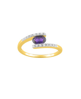 Bague Femme - Oxyde de zirconium - Plaqué Or