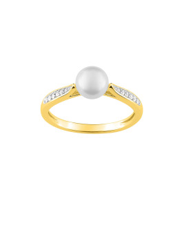 Bague Femme - Oxyde de zirconium - Plaqué Or