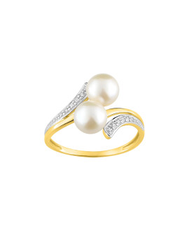 Bague Femme - Oxyde de zirconium - Plaqué Or