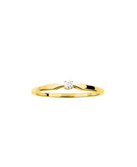 Bague Femme - Or 9 Carats - Diamant 0,04 Carats