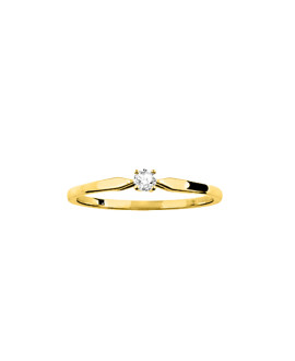 Bague Femme - Or 9 Carats - Diamant 0,08 Carats