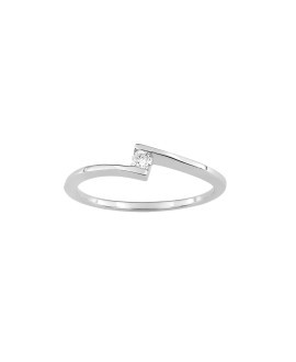 Bague Femme - Or 9 Carats - Diamant 0,07 Carats