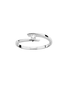 Bague Femme - Or 9 Carats - Diamant 0,08 Carats