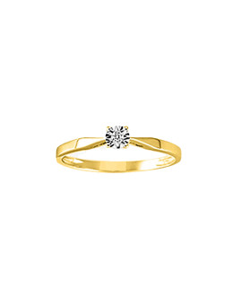 Bague Femme - Or 9 Carats - Diamant 0,02 Carats