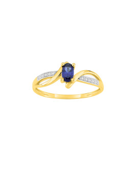 Bague Femme - saphir - Or 9 Carats