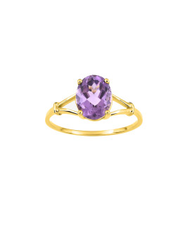 Bague Femme - améthyste - Or 9 Carats