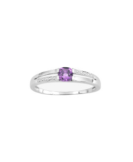Bague Femme - améthyste - Or 9 Carats