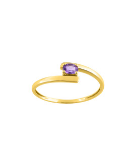 Bague Femme - améthyste - Or 9 Carats