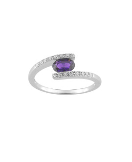 Bague femme - Oxyde de zirconium - Argent 925