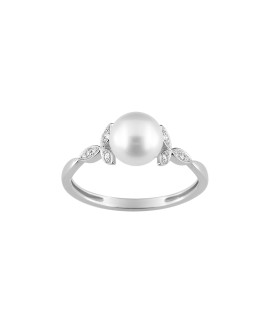 Bague perle femme - Oxyde de zirconium - Argent 925