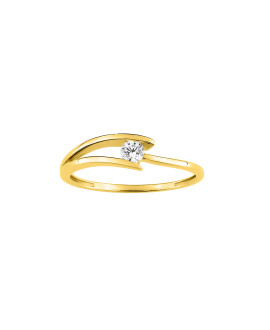 Bague femme - Oxyde de zirconium - Or 9 Carats