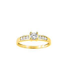 Bague femme - Oxyde de zirconium - Or 9 Carats