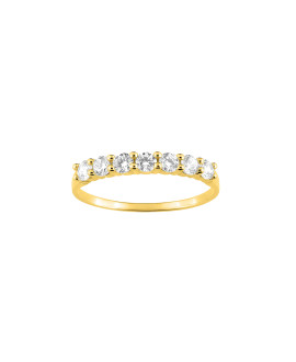 Bague femme - Oxyde de zirconium - Or 9 Carats