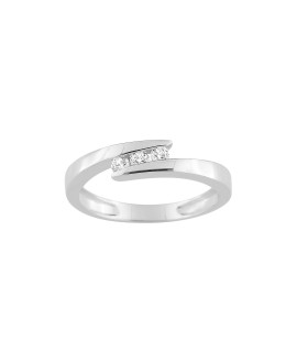 Bague femme - Oxyde de zirconium - Or 9 Carats