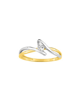 Bague femme - Oxyde de zirconium - Or 9 Carats