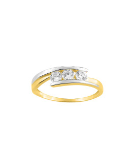 Bague femme - Oxyde de zirconium - Or 9 Carats