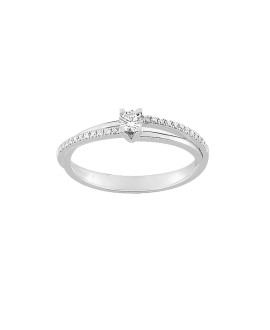 Bague Femme - Or 18 Carats - Diamant