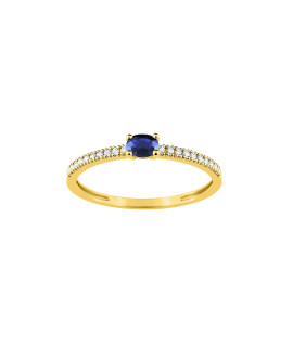 Bague femme - saphir - Or 18 Carats