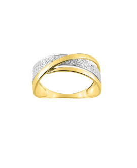 Bague femme - bicolore - Or 9 Carats