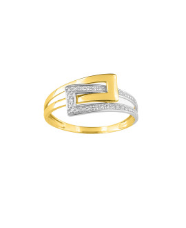 Bague femme - bicolore - Or 9 Carats