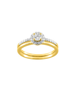 Bague Femme - Plaqué Or - Oxyde de zirconium