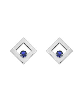 Boucles d'oreilles femme - saphir - Or 18 Carats