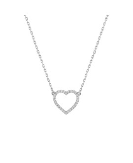 Collier Femme - Coeur - Argent 925 - Longueur : 42 cm