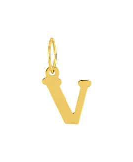 Pendentif initiale V - Or 9 Carats