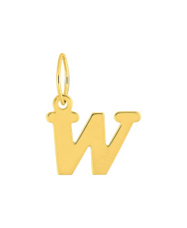 Pendentif initiale W - Or 9 Carats
