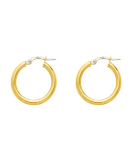 Créoles lisses Femme - Or 18 Carats - Diamètre 15mm