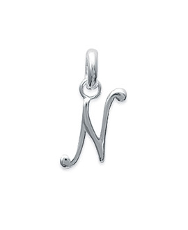 Pendentif Mixte - Argent 925 - initiale N