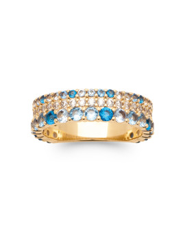 Bague Femme - Plaqué Or - Oxyde de zirconium
