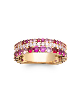 Bague Femme - Plaqué Or - Oxyde de zirconium