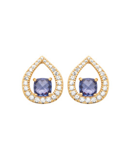 Boucles d'oreilles Femme - Plaqué Or - Oxyde de zirconium
