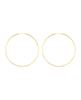 Créoles lisses Femme - Or 9 Carats - Diamètre 60mm