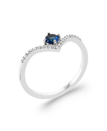 Bague femme - Argent 925 - Oxydes de zirconium